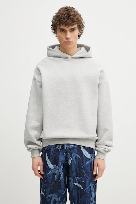 Bavlnená mikina MKI MIYUKI ZOKU 800 Gsm Superweight Hoody pánska, šedá farba, s kapucňou, jednofarebná, 800.GSM.SUPERW.HOO