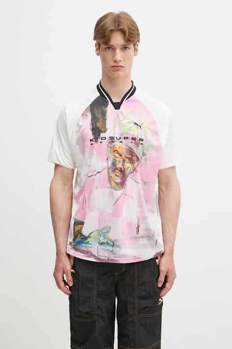 Tričko Puma PUMA x KIDSUPER Graphic Jersey bílá barva, 629512