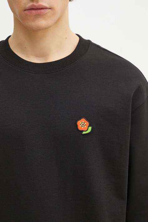 Kenzo bluza bawełniana męska kolor czarny gładka FF55SW2654MF.99J