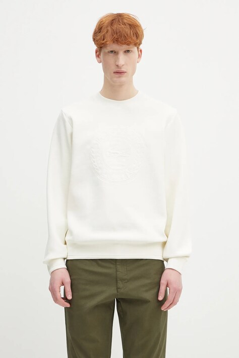 Lacoste sweatshirt beige color with an application SH9959