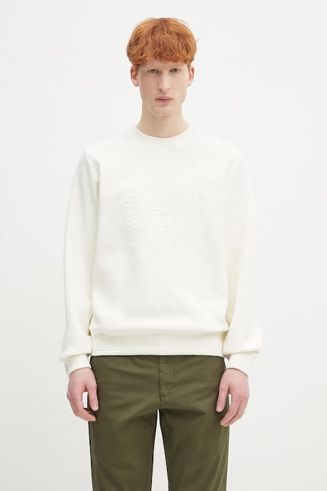 Lacoste felpa colore beige con applicazione SH9959