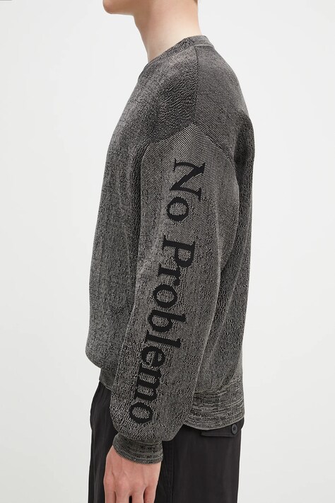 No Problemo sweter Alien-O Glitch Knit Crew Neck męska kolor czarny NP2001903