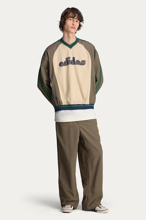 Кофта adidas Originals x Brain Dead Dead чоловіча колір коричневий з принтом JN7153