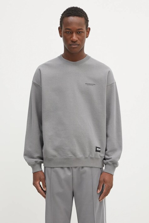 Хлопковая кофта NEIGHBORHOOD Classic Sweat Shirt Ls цвет серый узор 242FPNH.CSM01