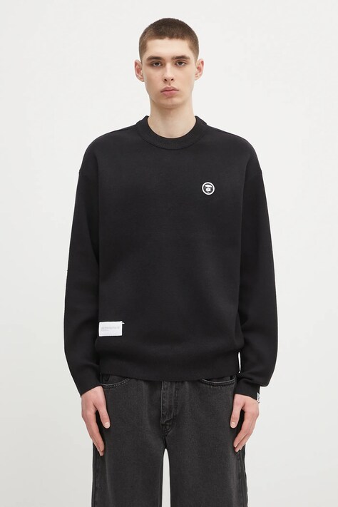 Светр AAPE Now Knit колір чорний  AAPKNMB333XXN