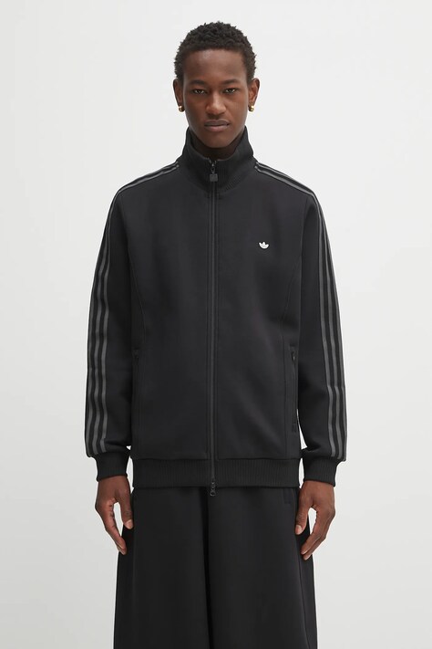 adidas Originals bluza bawełniana Prem Track Top męska kolor czarny gładka JY2736