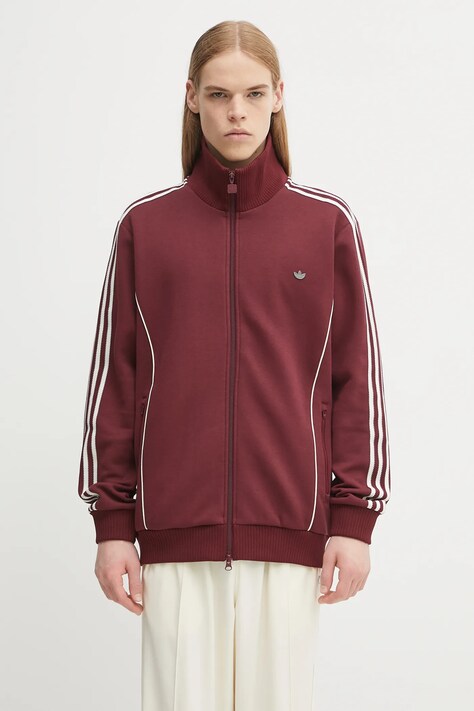 adidas Originals bluza Prem Track Top męska kolor bordowy z aplikacją JY2738