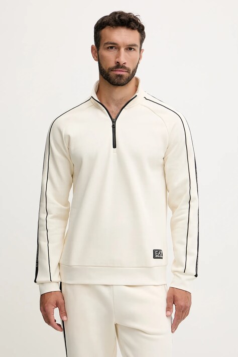 EA7 Emporio Armani bluza męska kolor beżowy z aplikacją AF10377-7M000971