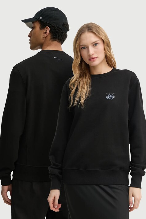 Filling Pieces cotton sweatshirt black color smooth 74599861861