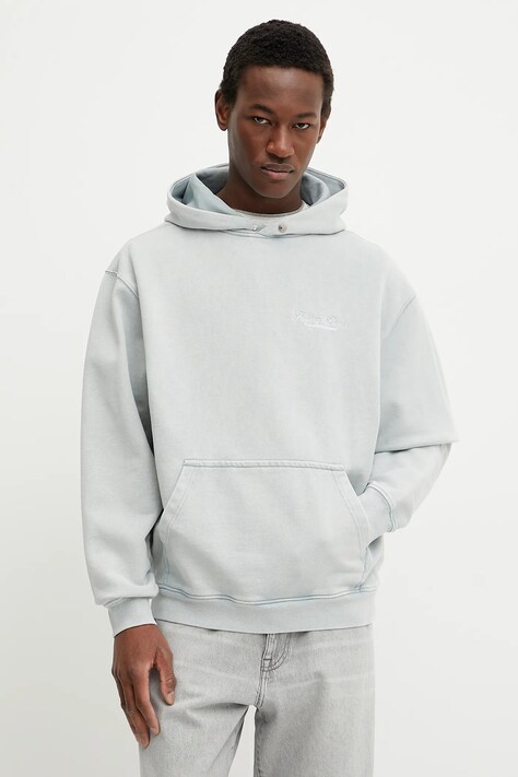 Filling Pieces hanorac de bumbac culoarea gri, cu glugă, cu imprimeu, 80699839980