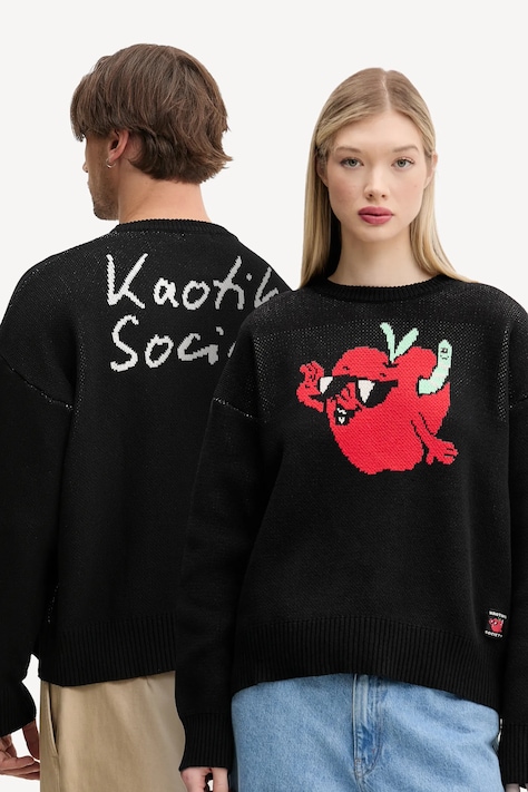 Kaotiko sweter kolor czarny AQ009-01-1910