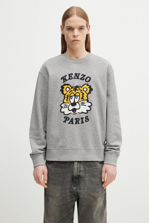 Kenzo cotton sweatshirt x Verdy gray color with a print FF58SW2394MF.94