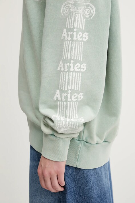 Бавовняна кофта Aries Aged Ancient Column Hoodie — фото 8