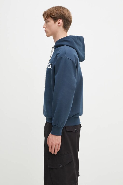 No Problemo bluza bawełniana No Problemo Hoodie kolor granatowy z kapturem z nadrukiem NP2001203