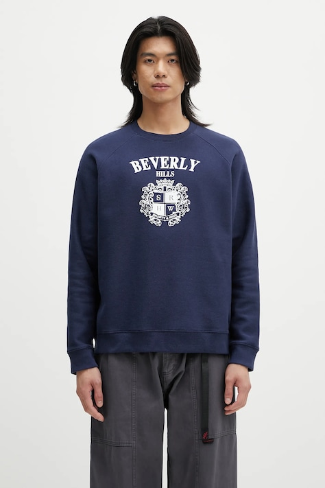 Кофта Sporty & Rich Bh Crest Soft колір синій з принтом ST082626256BL106