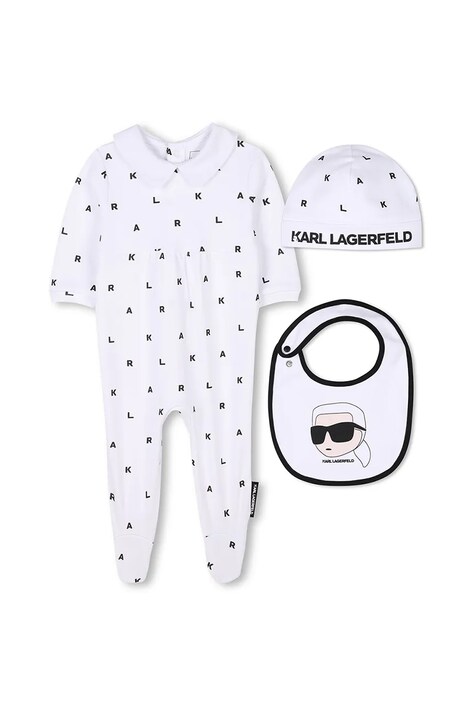 Dětská bavlněná souprava Karl Lagerfeld bílá barva, Z30511