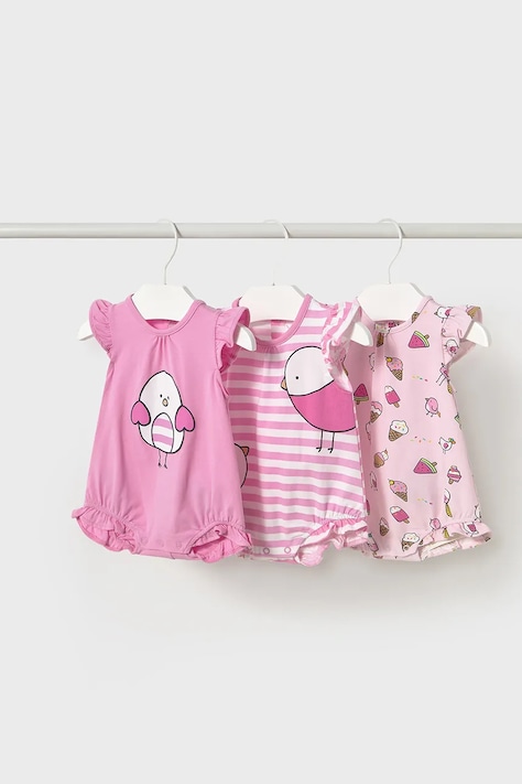 Βρεφικά βαμβακερά φορμάκια Mayoral Newborn 3-pack 1758