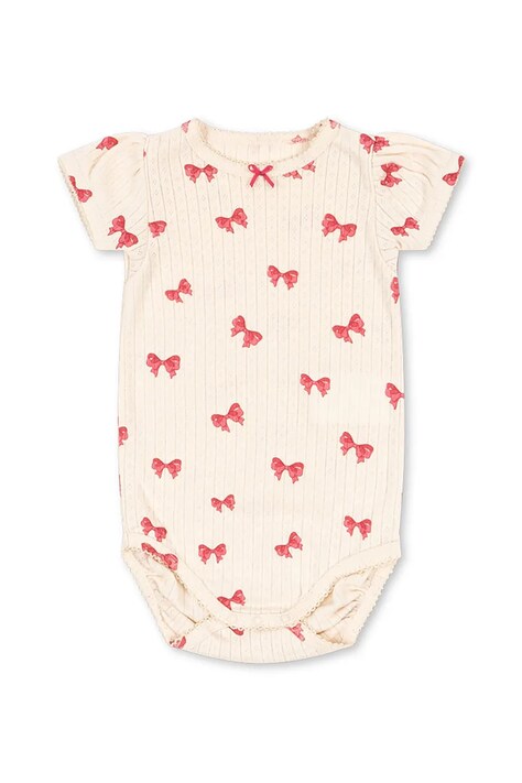 Konges Sløjd body din bumbac pentru bebelusi MINNIE PUFF SLEEVE BODY GOTS KS103148