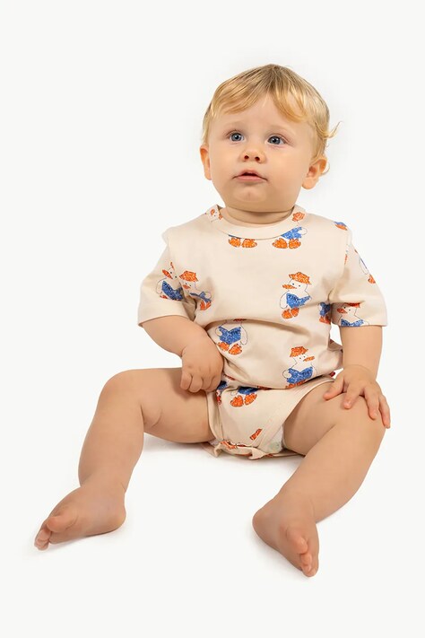 Tinycottons body din bumbac pentru bebelusi READERS BODY SS25-008