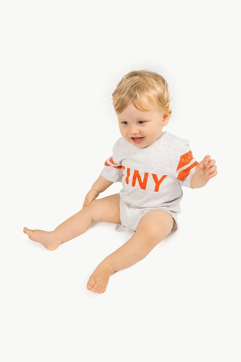 Bavlnené body pre bábätká Tinycottons STRIPES LOGO BODY SS25-146