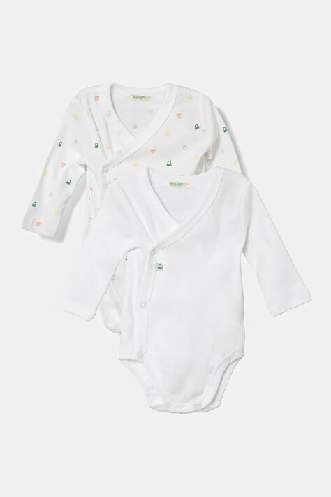 United Colors of Benetton body di cotone neonato/a pacco da 2 3PWB0B00U