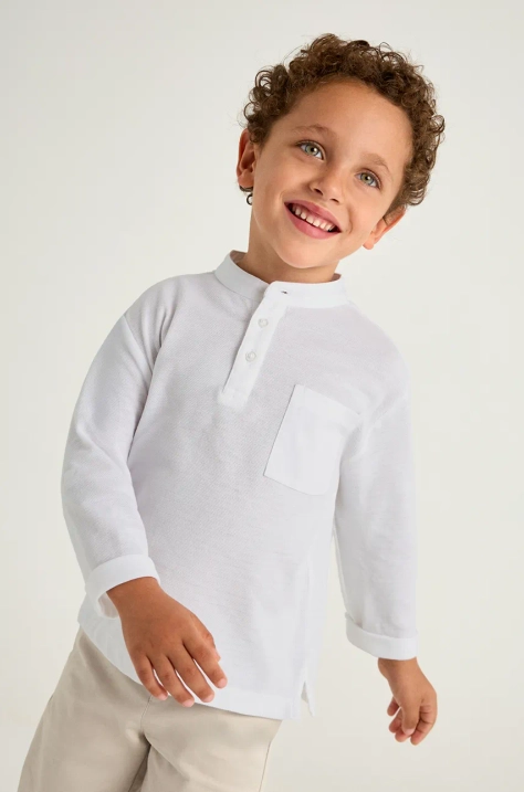 Mayoral longsleeve in cotone bambino/a colore bianco 3111