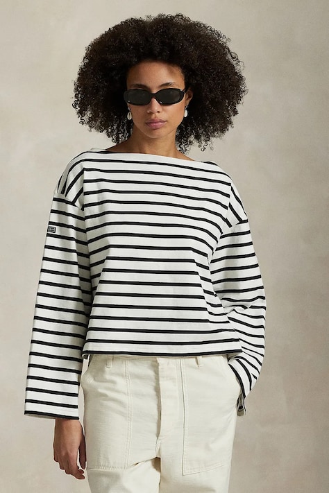 Polo Ralph Lauren longsleeve bawełniany kolor biały 211959103