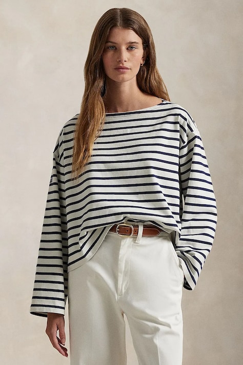 Polo Ralph Lauren longsleeve bawełniany kolor biały 211959103