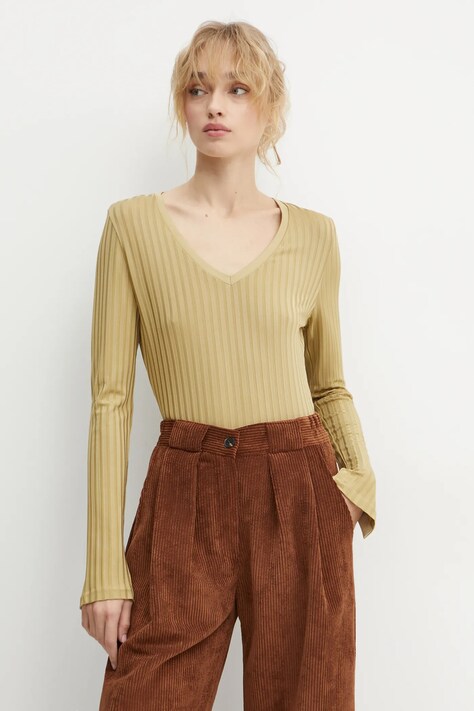 Лонгслив BOSS женские цвет зелёный 50532052