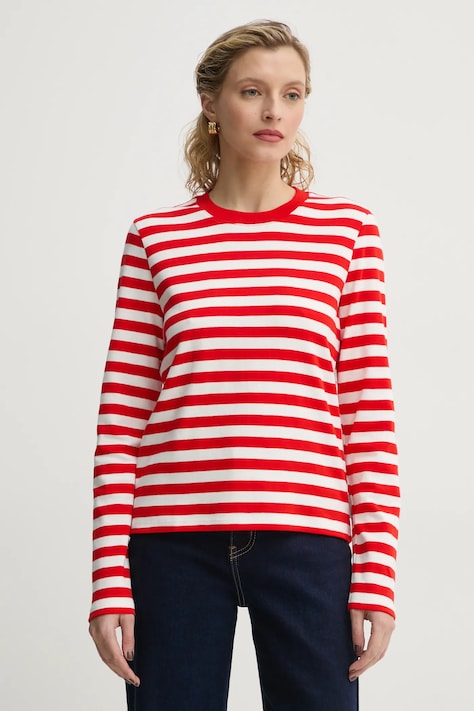 Marc O'Polo longsleeve din bumbac culoarea roșu, 5000005466