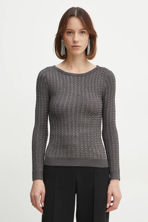 Guess pulover JOSIE femei, culoarea gri, W5RR04 Z3KT0