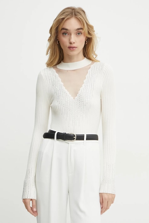 Guess sweter ALICE damski kolor beżowy lekki W5RR15 Z2Y50