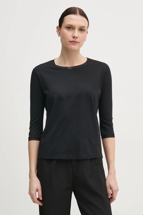 Лонгслив Sisley женский цвет чёрный 38B6L1079