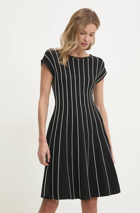 Dkny rochie culoarea negru, mini, evazati, DD4J8E21