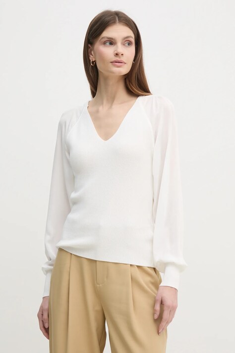 Πουλόβερ Dkny χρώμα: μπεζ, P4KSBT85