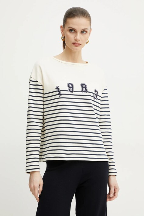 Хлопковая кофта Weekend Max Mara женские цвет бежевый узор 2515941041600
