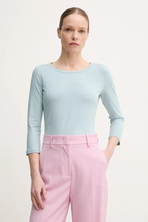 Weekend Max Mara longsleeve culoarea turcoaz, 2515971021600