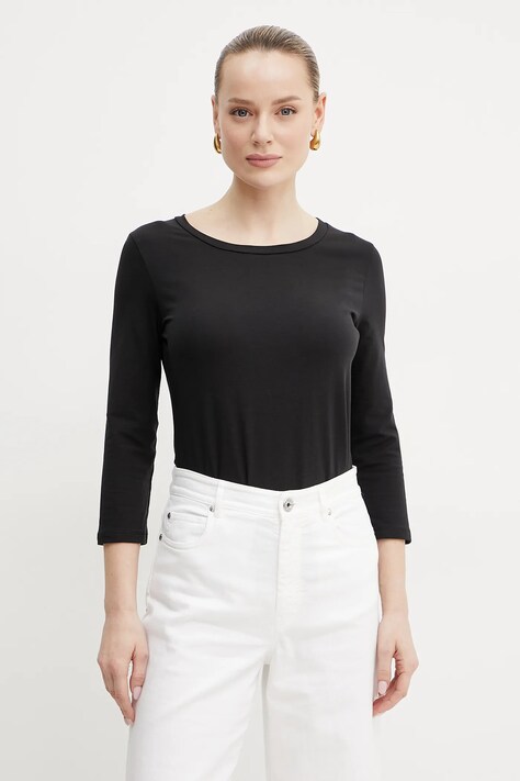 Weekend Max Mara longsleeve culoarea negru, 2515971021600