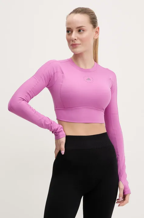 adidas by Stella McCartney longsleeve treningowy TrueStrenght kolor fioletowy JJ1644