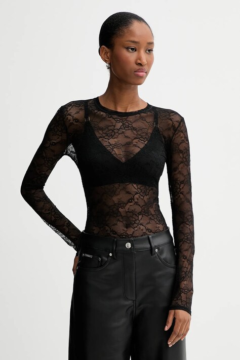 Samsoe Samsoe body Sahazel femei, culoarea negru, neted, F24400036
