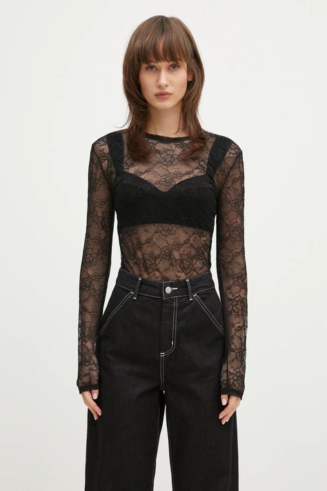 Samsoe Samsoe body Sahazel femei, culoarea negru, neted, F24400036