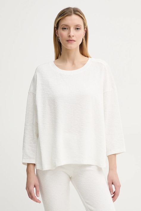 Majica dugih rukava American Vintage boja: bež, YRU02AE25