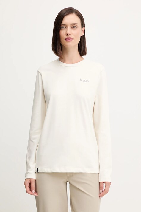 Haglöfs longsleeve damski kolor beżowy 607663