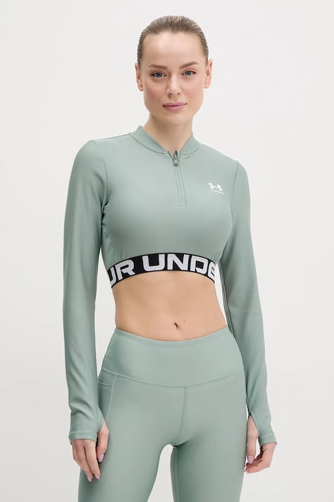 Tréninková mikina Under Armour HotGear zelená barva, s potiskem, 1388692