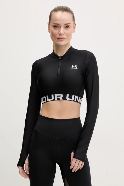 Under Armour hanorac de antrenament HotGear culoarea negru, cu imprimeu, 1388692