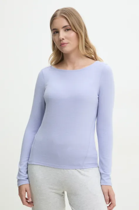 Abercrombie & Fitch longsleeve culoarea violet, KI139-5196