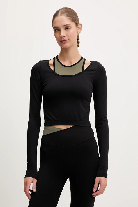 P.E Nation mânecă lungă de antrenament Sutton culoarea negru, 252L048