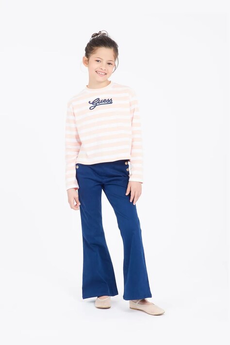 Guess longsleeve dziecięcy kolor pomarańczowy J5RI08 K9NE4