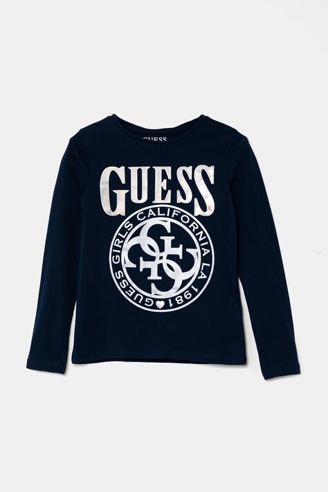 Guess maglietta a maniche lunghe per bambini colore blu navy J5RI21 K6YW4