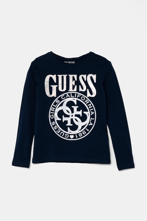 Guess longsleeve copii culoarea albastru marin, J5RI21 K6YW4